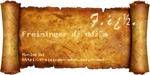 Freisinger Ádám névjegykártya